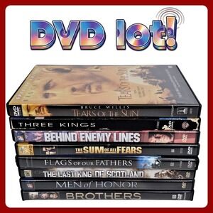 War Movie DVD Bundle 8 Film Lot Action Drama Bruce Willis Three Kings Brothers